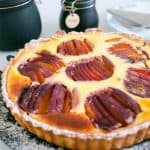 Pinterest image for Nectarine tart.