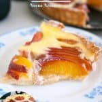 Pinterest image for cream cheese nectarine tart.
