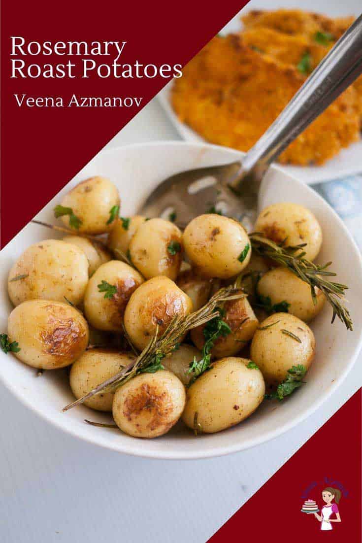 Easy to make Oven roast baby Potatoes with rosemary, garlic and lemon
