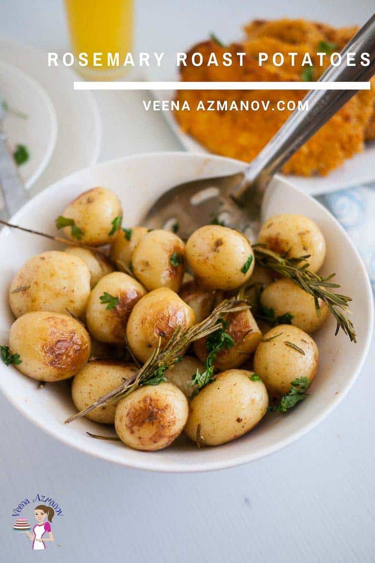 Easy to make Oven roast baby Potatoes with rosemary, garlic and lemon