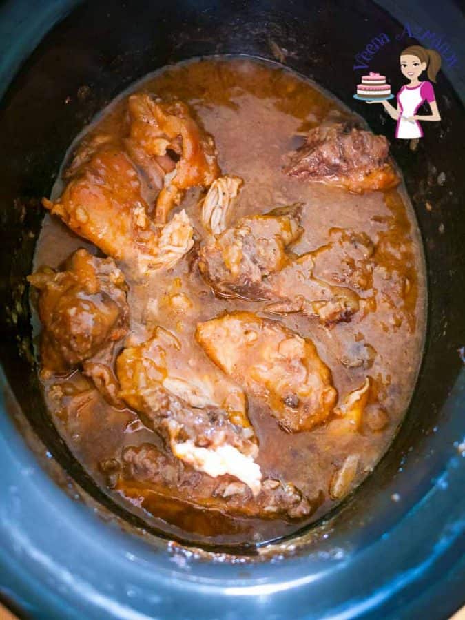 Old-Fashion Slow-Cooker Chicken, made with apricots and cranberries, Step By Step