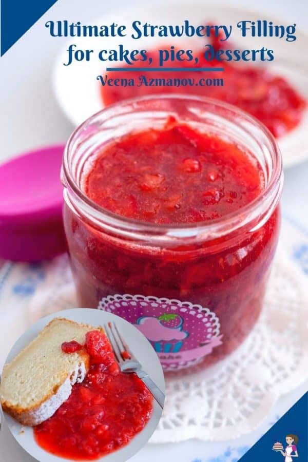 Pinterest image for strawberry fruit filling