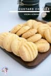 A stack of shortbread cookies on a board.