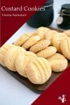 A stack of shortbread cookies on a board.