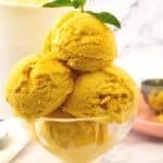 Pinterest image for mango ice cream.