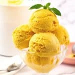 Pinterest image for mango Ice cream .