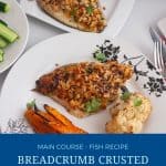 Pinterest image for baked fish fillets.
