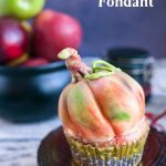 Pinterest image for fondant decorated pumpkin cupcakes.
