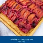 Pinterest image for upside down plum coffee cake.