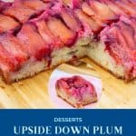 Pinterest image for plum cake.