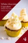 Homemade Cupcakes with white chocolate and frosting