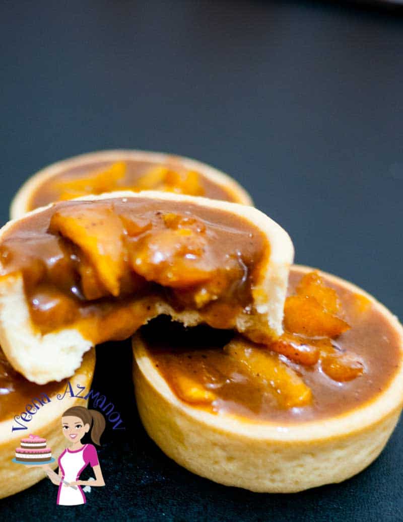 Rich, creamy, fruity and caramelized these exotic cinnamon caramel apple tarts are an absolute treat. Rich, creamy, fruity and caramelized these exotic cinnamon caramel apple tarts are an absolute treat. Filled in crisp short crust pastry baked to perfection. These are perfect fir fall or any time of the year mini desserts and make entertaining a breeze.