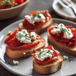 A plate with crostini.
