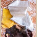 Pinterest image for Edible Fabric Cake Decorating Silk Cake Tutorial.