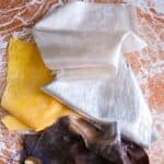Pinterest image for Edible Fabric Cake Decorating Silk Cake Tutorial.