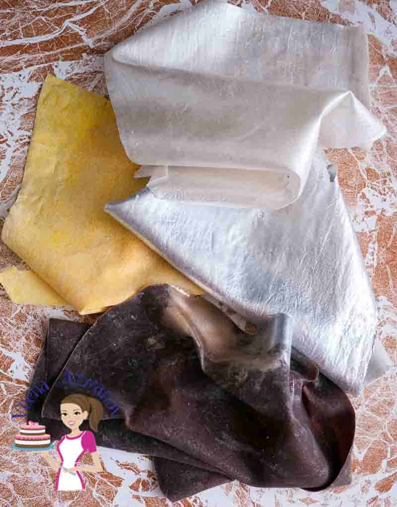 Edible fabric for cake decorating.