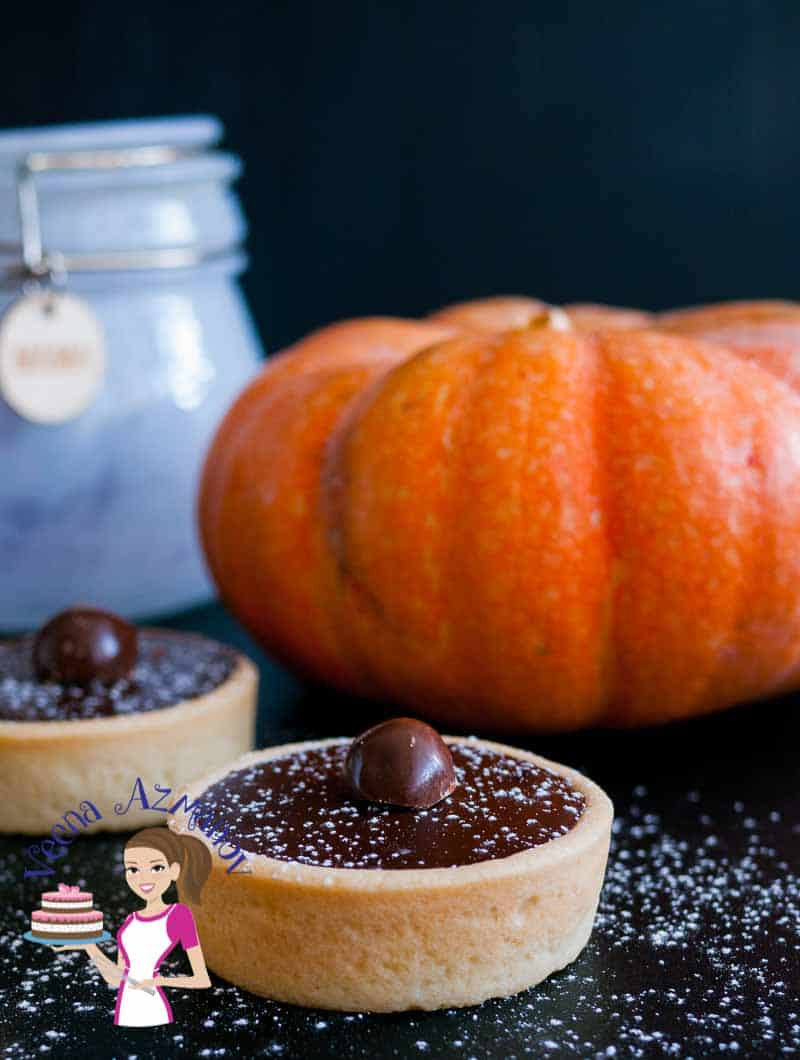 Pumpkin Pie Chocolate Tarts Recipe - Veena Azmanov