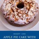 Pinterest image for apple cake.