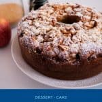 Pinterest image for apple pie cake.