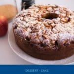 Pinterest image for apple cake.