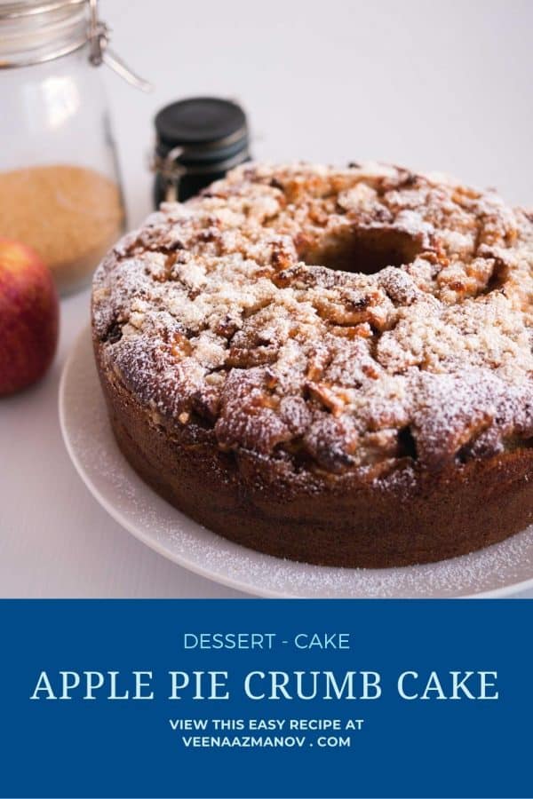 Pinterest image for apple cake.
