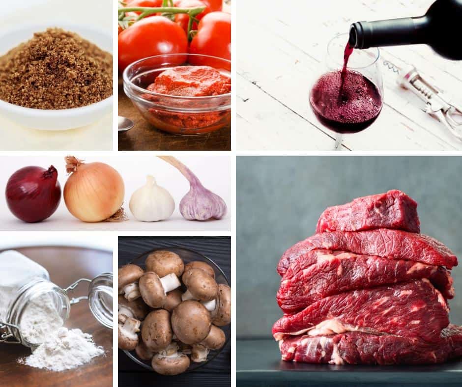 Slow cooked Beef called Burgundy or Bourguignon or bourgignon