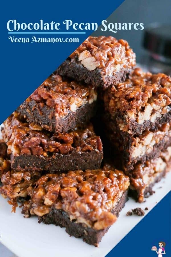 Pinterest image for pecan squares