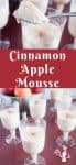 Glasses of cinnamon apple mousse.