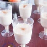 Glasses of cinnamon apple mousse.