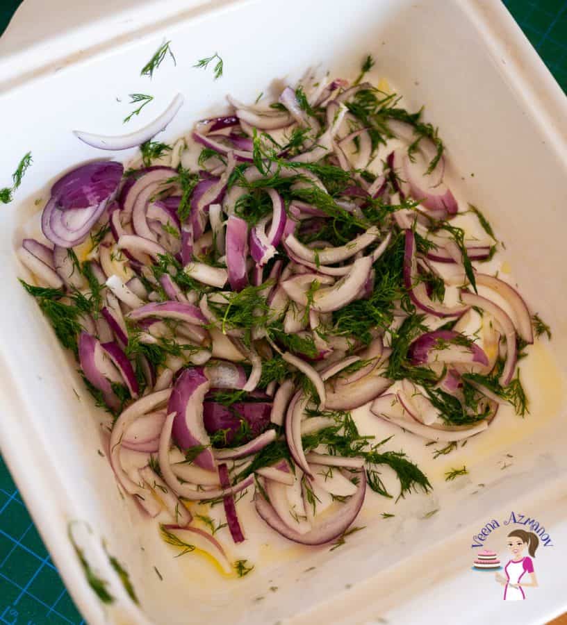 Combine the onions and all marinade ingredients