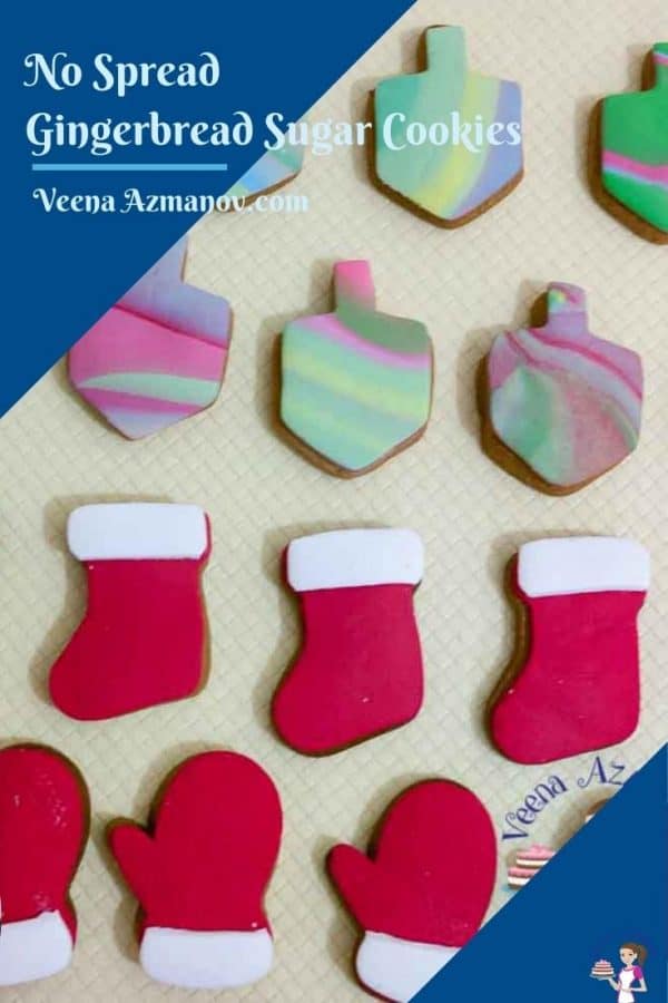 Pinterest image for gingerbread cookies