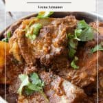 Pinterest image for lamb masala or mutton masala.