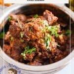 Pinterest image for lamb masala or mutton masala.