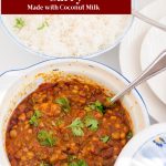 Pinterest image for Mixed Beans Sprouts Curry.