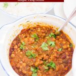 Pinterest image for Mixed Beans Sprouts Curry.