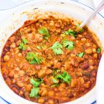 Indian curry and rice on a bowl.