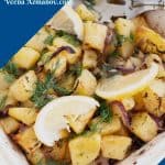 Pinterest image for roasted potatoes