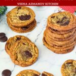 Pinterest image for thin crispy chocolate chip cookies.
