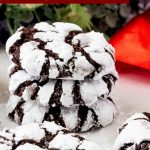 Pinterest image for Chocolate Crinkle Cookies.