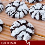 Pinterest image for Chocolate Crinkle Cookies.