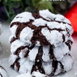 Pinterest image for Chocolate Crinkle Cookies.