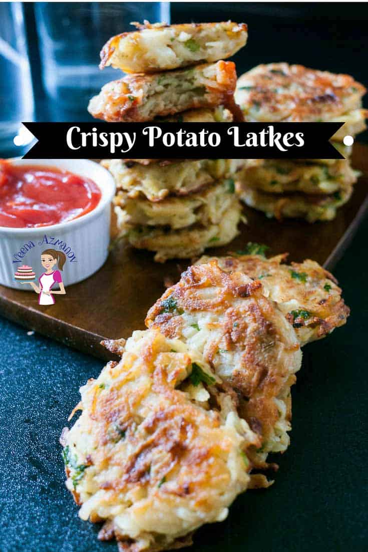 Nothing says Hanuka better than potato latkes for dinner and jam doughnuts for dessert. This simple, easy and effortless recipe makes the best potato pancakes; crispy on the outside soft tender flavored potato on the inside. Seasoned with onions, garlic and fresh herbs these are truly festive. Nothing says Hanuka better than potato latkes for dinner and jam doughnuts for dessert. This simple, easy and effortless recipe makes the best potato pancakes; crispy on the outside soft tender flavored potato on the inside. Seasoned with onions, garlic and fresh herbs these are truly festive.