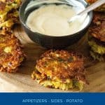 Pinterest image for latkes with potato.