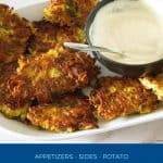 Pinterest image for latkes with potato.
