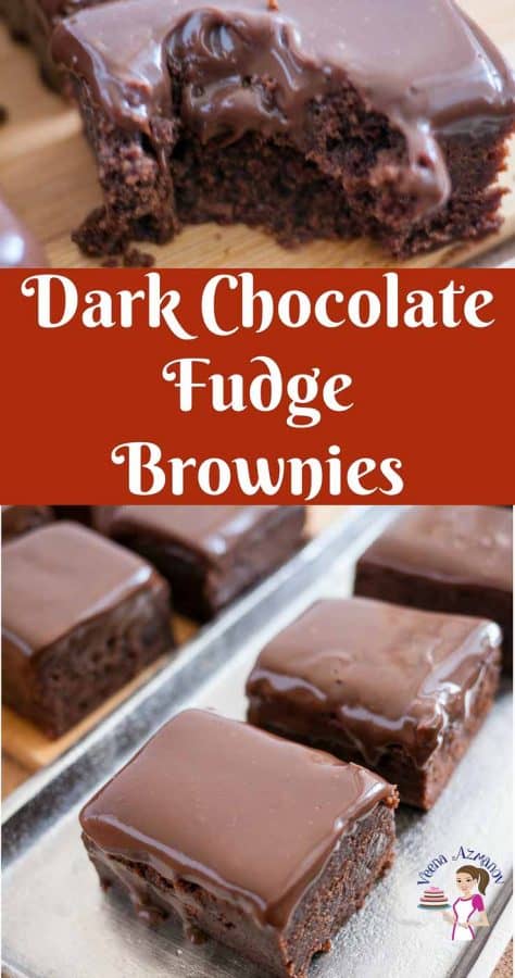 These dark chocolate fudge brownies are rich, dense and indulgent with a fudge topping just melts in the mouth. A simple, easy and effortless recipe that's quick and easy to make just as quick and easily they are to eat. 