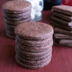 Stack of cookies on a table