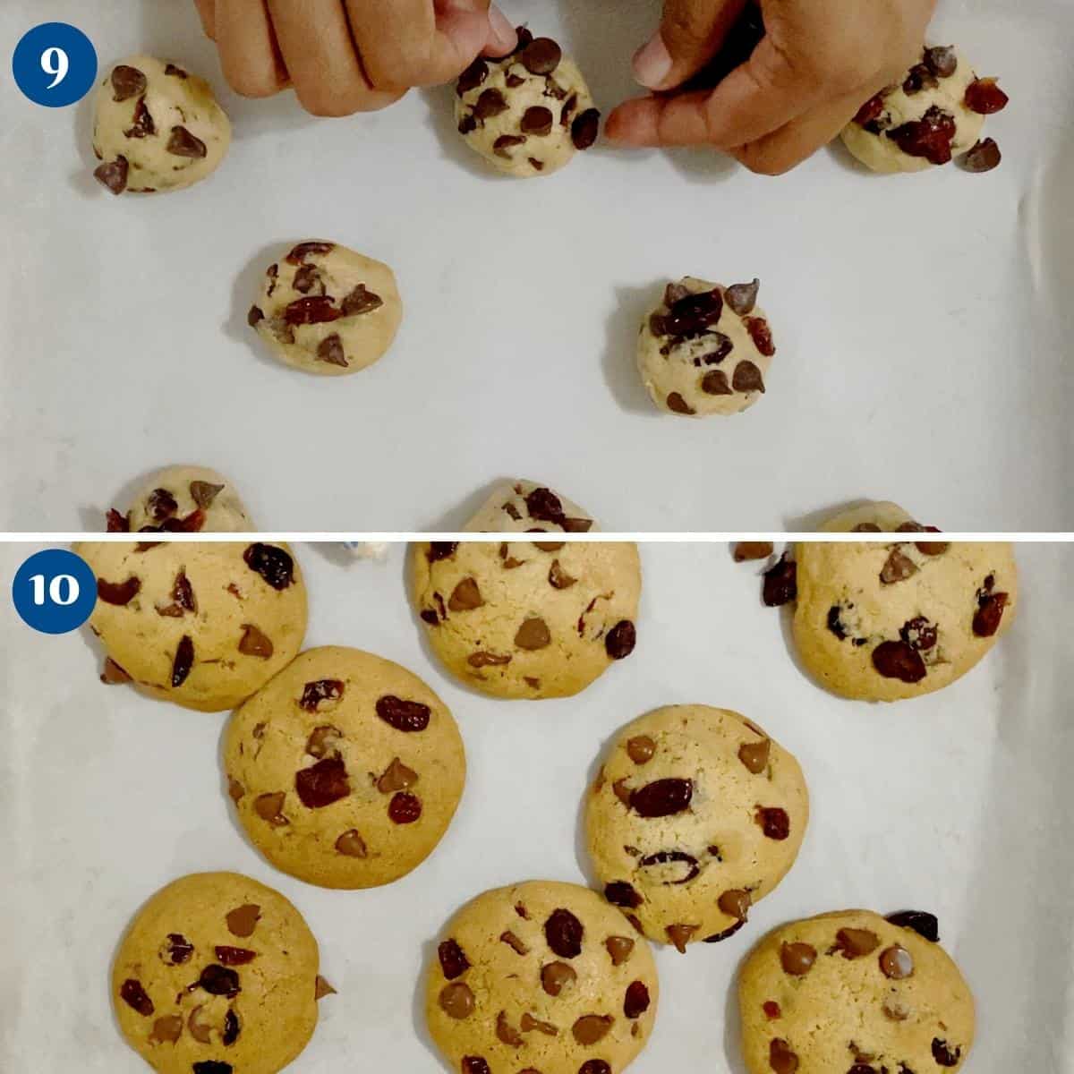 Progress pictures baking the cookies.