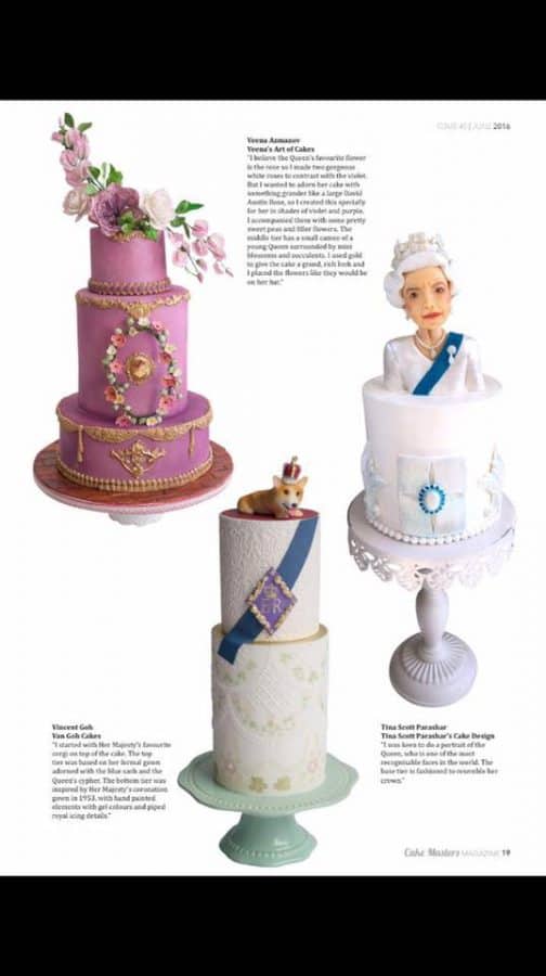 A page from a cake decorating magazine.