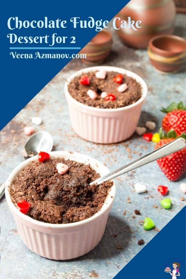 Pinterest image for chocolate fudge cake