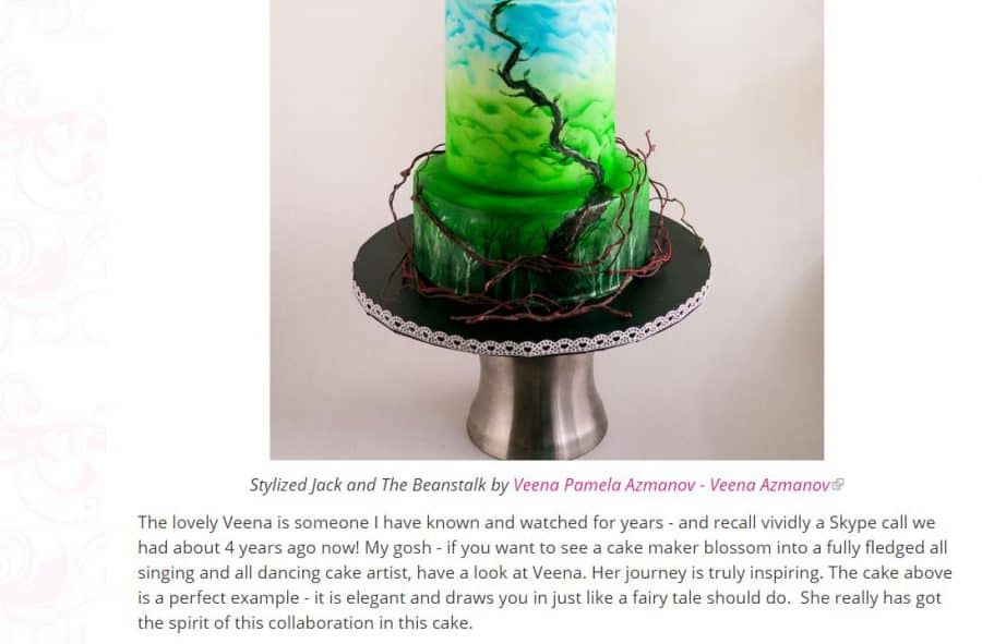 A cake decorated with Jack and the beanstalk theme.